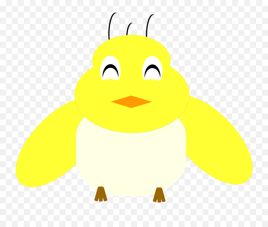 Happy Yellow Bird Animal Cute - Dot Emoji,Bird Emotions