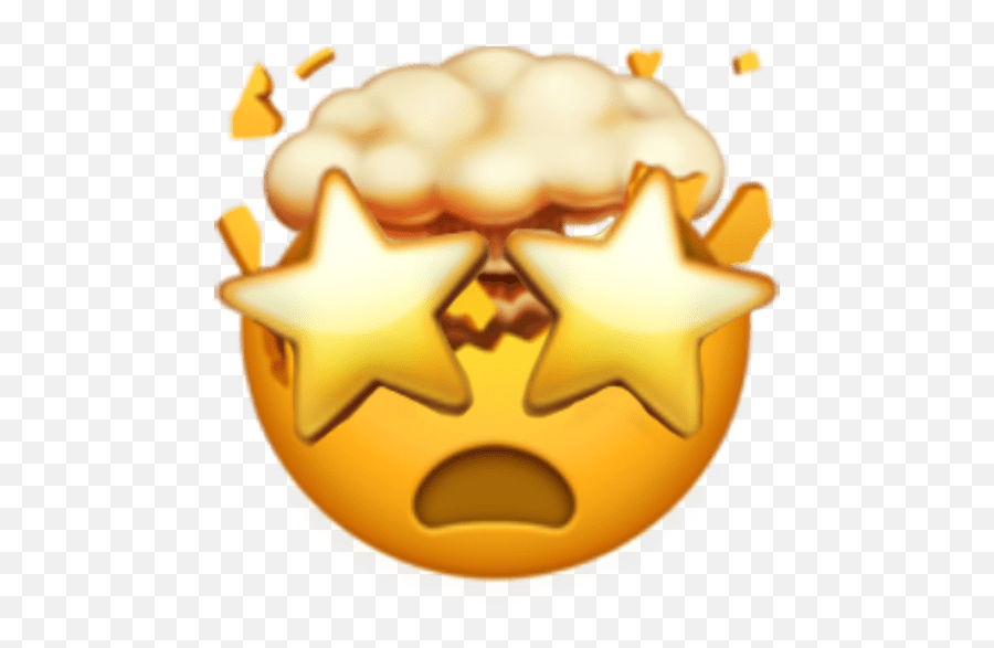Emojiplus - Shocked Ios Emoji Png,Transparent Emojis Star