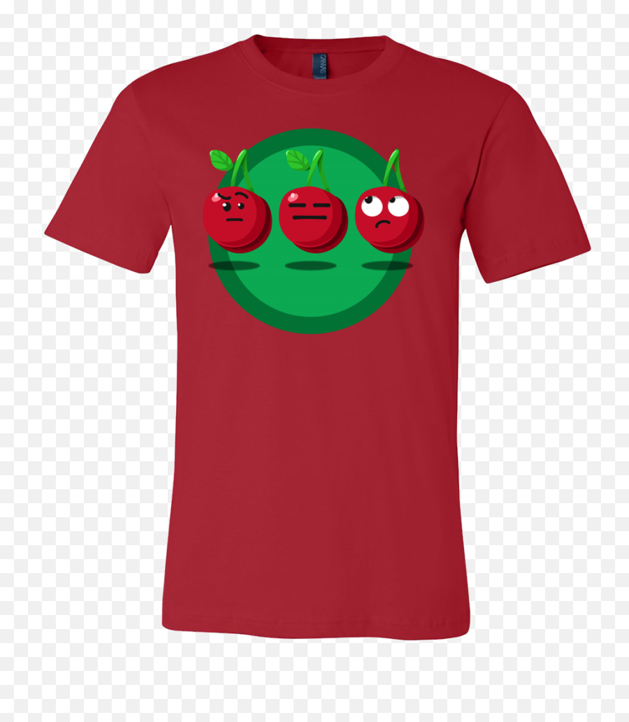 Funny Cartoon Fruit Feeling Mood - Busch Light Apple Shirt Emoji,Confused Emoticon Red