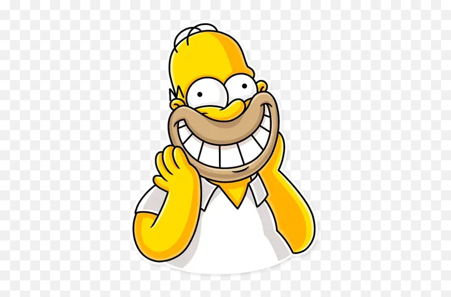 Homer Simpson Whatsapp Stickers - Happy Homer Simpson Png Emoji,Homer Simpson Emoticon