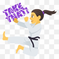 Take That Woman Power Sticker - Take That Woman Power Emoji,Animated Karate Kick Girl Emoticon