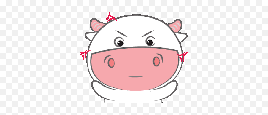 Funny Milk Cow Animated By Pham Binh Emoji,Cute Cow Animated Transparent Emoji