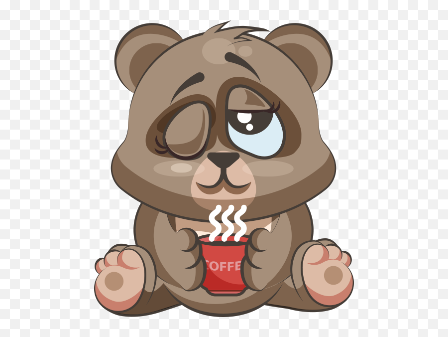 Cuddlebug Teddy Bear Emoji - Stickers By Sumair Jawaid Just Woke Up Cartoon,Teddy Bear Emojis