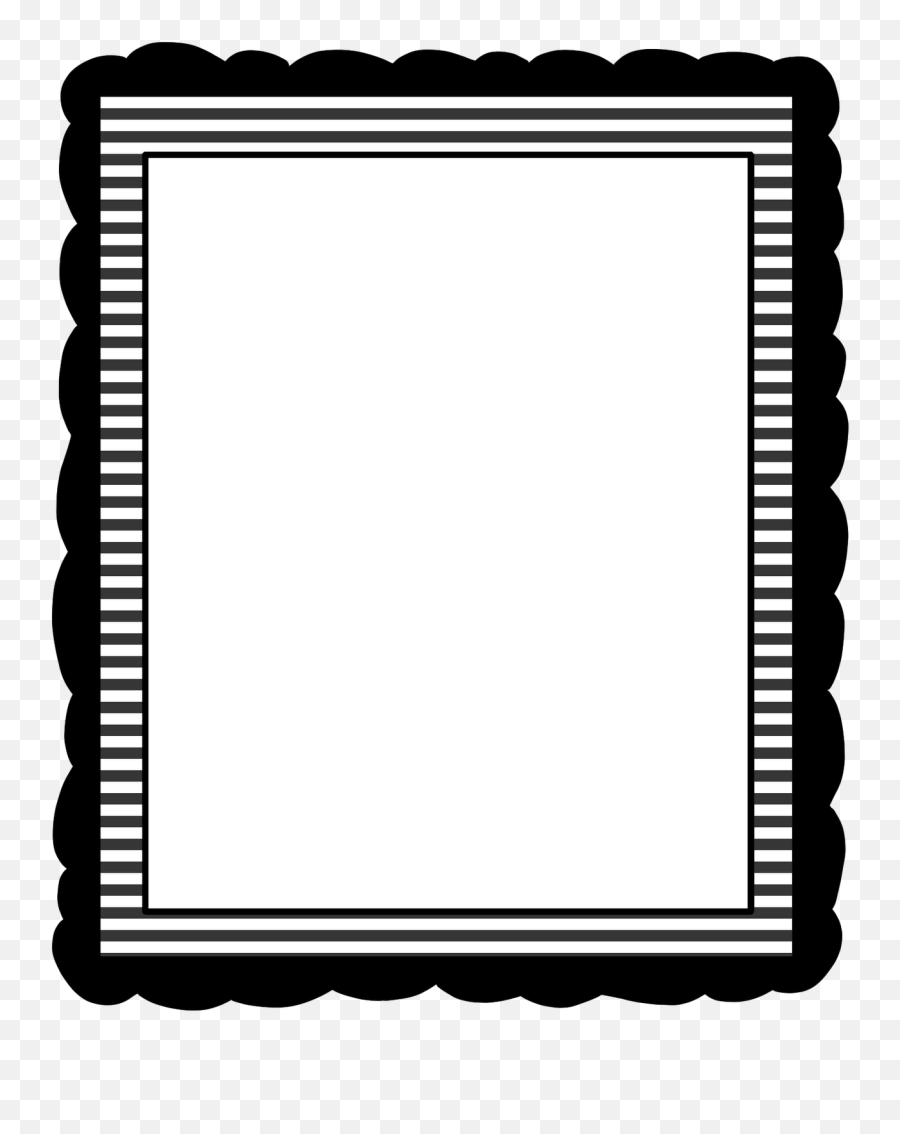 Black And White Borders Clipart - Page Border Black And White Hd Emoji,Emoji Border