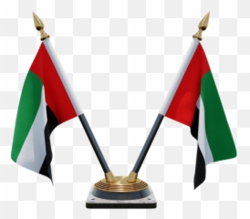 Premium United Arab Emirates Double Desk Flag Stand Flag 3d Emoji,Fingers Crossed Emoticon Text Size