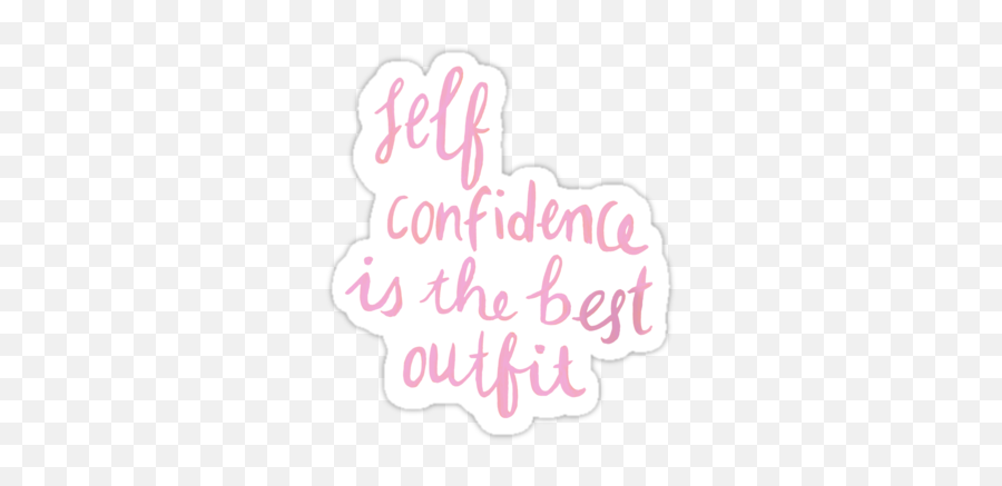 Confidence Sticker - Confidence Sticker Emoji,Pink Emoji Outfit