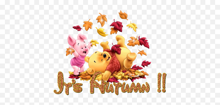 Top Autumn Season Stickers For Android U0026 Ios Gfycat - Baby Winnie The Pooh Emoji,Autumn Emoticons