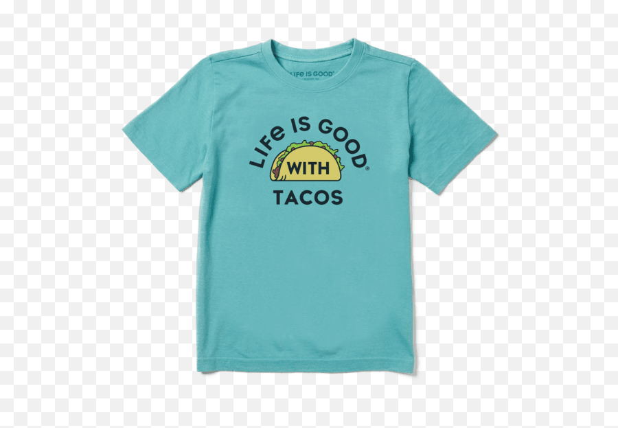 Sale Boys Lig Tacos Crusher Tee Life Is Good Official Site - Unisex Emoji,Taco Emoji Hat