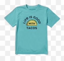 Sale Boys Lig Tacos Crusher Tee Life Is Good Official Site - Unisex Emoji,Taco Emoji Hat