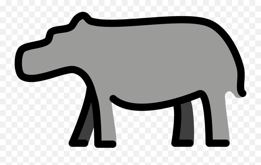 Hippopotamus Emoji - Animal Figure,Emoji Art