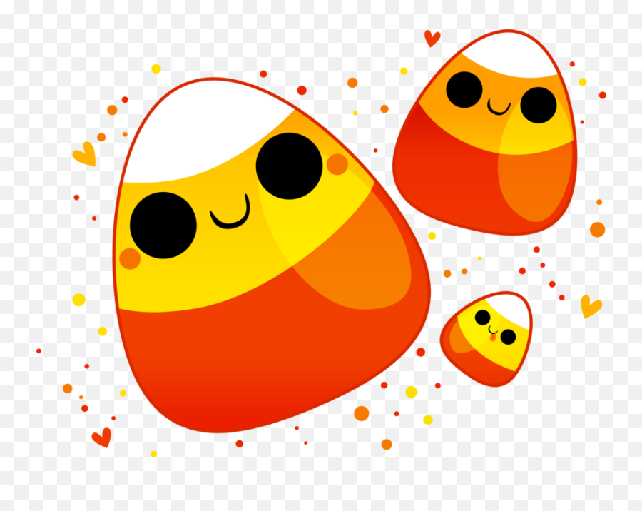 Halloween Cute Clip Art - Clip Art Library Cute Kawaii Halloween Candy Corn Emoji,Candycorn Emoji