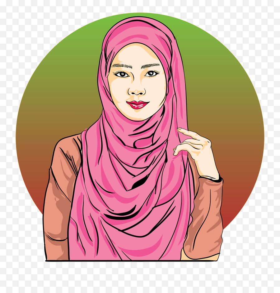 Hijab Muslim Women Beautiful Public - Gambar Kartun Ibu Muslimah Emoji,Headscarf Emoji