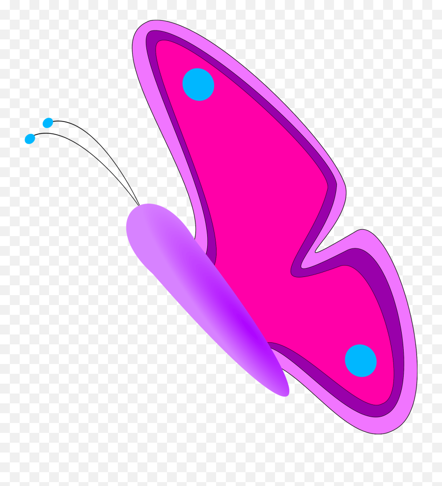 Pink And Purple Butterfly Clipart Free Download Transparent - Butterfly Side View Clipart Emoji,Pink Butterfly Emoji