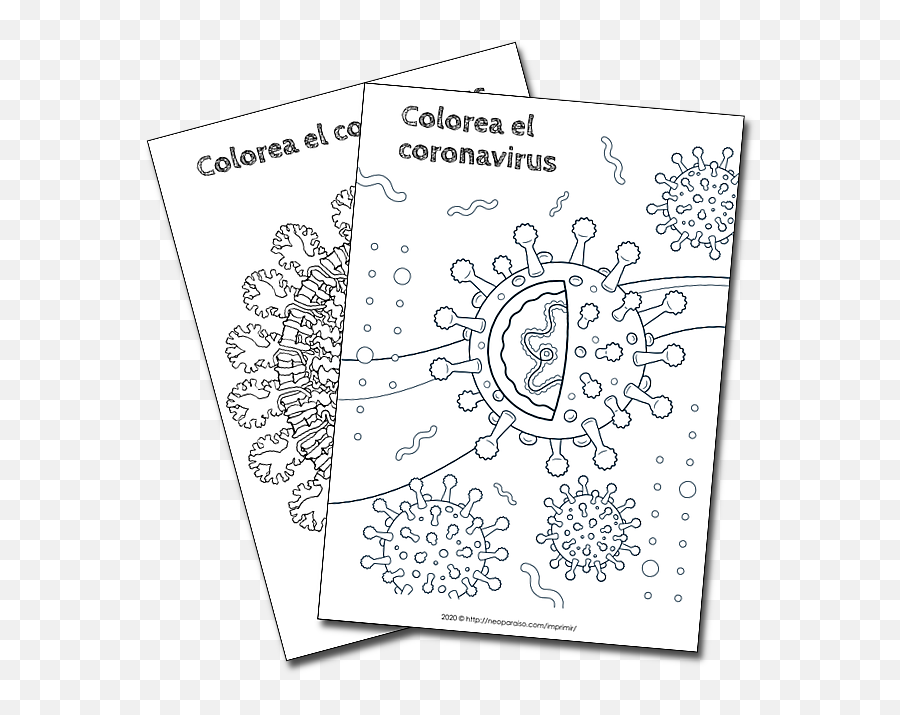 Dibujos Para Pintar Del Coronavirus - Mandalas De Coronavirus Para Colorear Emoji,Emojis Para Colorear