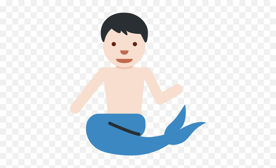 Merman Emoji With Light Skin Tone - Merman Medium Dark Light Skin Tone Hot Emoji,Emoji Bathing Suit Arrow Up