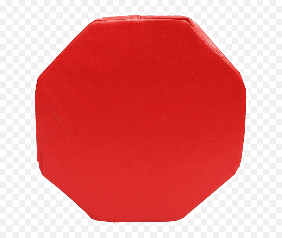 Vibrating Red Octagon Pillow Cushion - Solid Emoji,Emotions Cushions