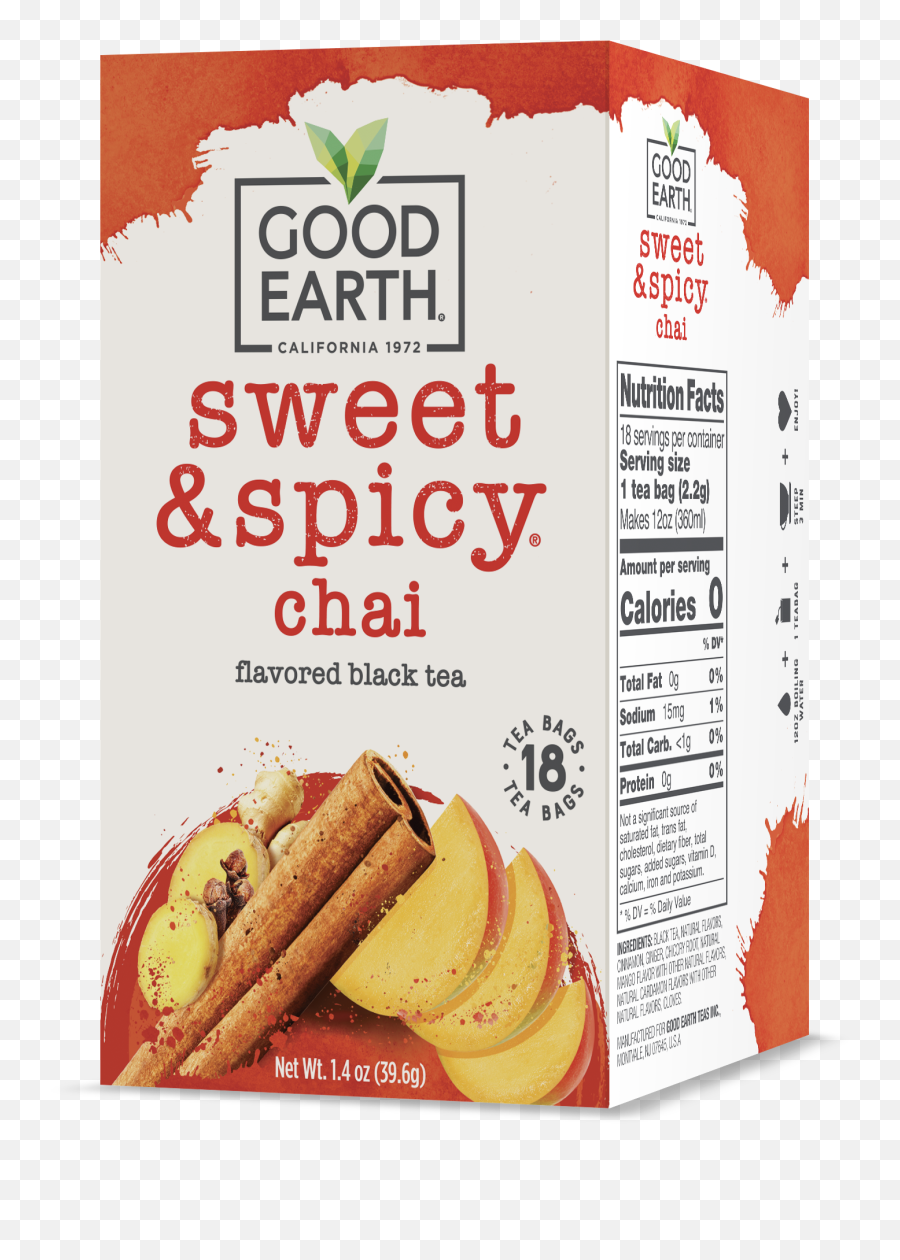 Good Earth Sweet U0026 Spicy Chai Black Tea 18 Count Tea Bags Emoji,Sweet6 Emotion Tutoria