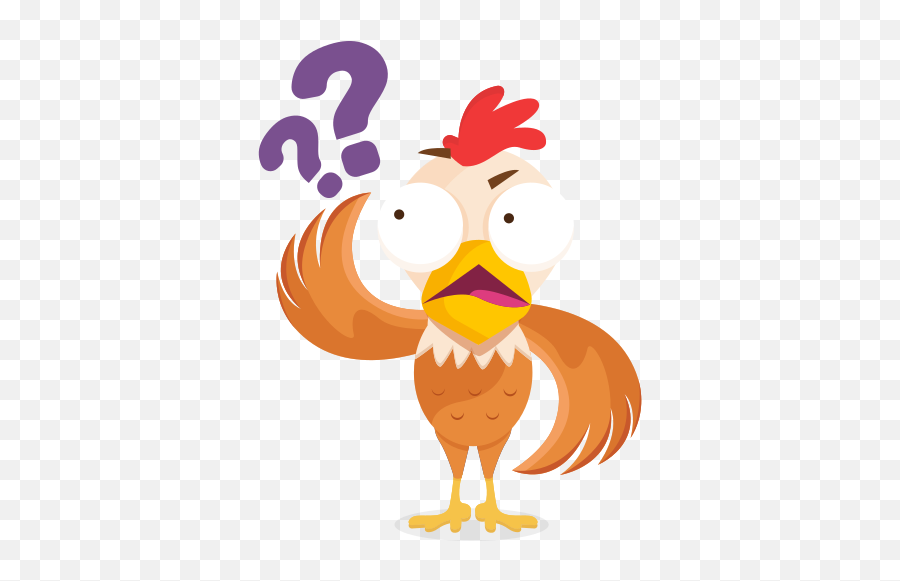 Question Stickers - Chicken Cash Emoji,Bird Emoticon Thank You