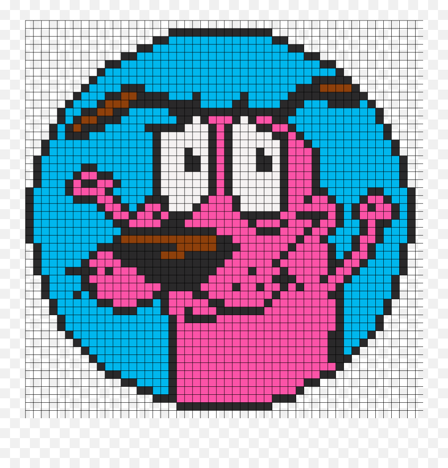 Pin By Abby Thompson On Cross Stitch In 2020 Pixel Art - Courage The Cowardly Dog Pixel Art Emoji,Anime Emoticon Perler Pattern