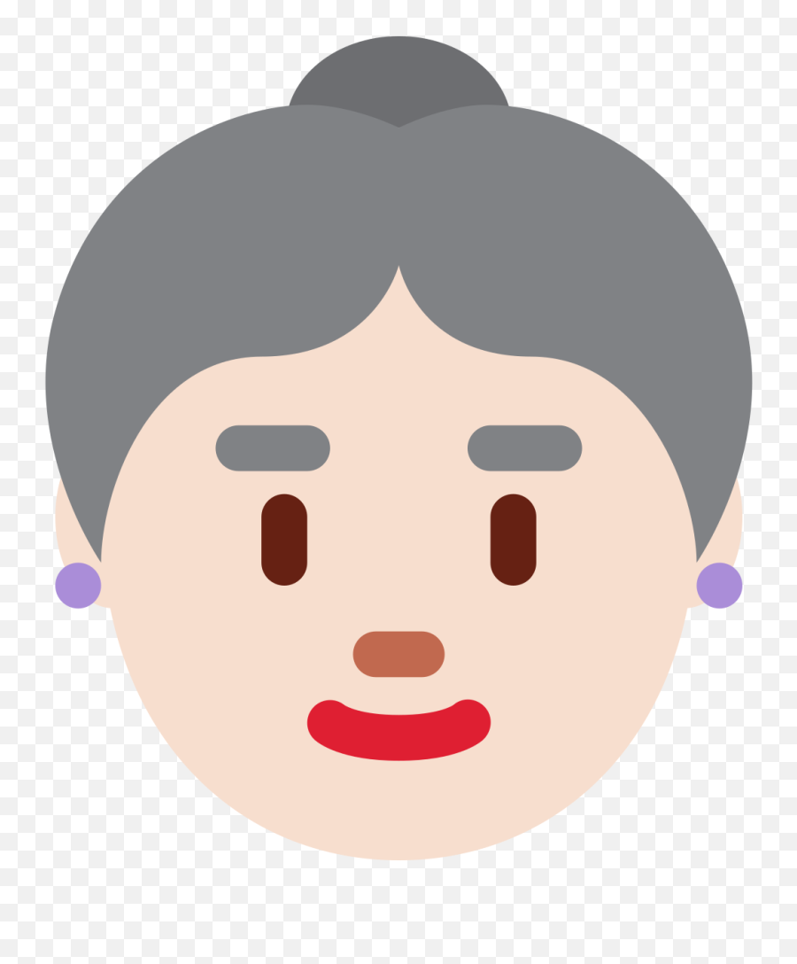 Old Woman Light Skin Tone Emoji - Emoji,Grandpa Munster Emoji