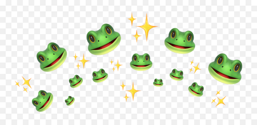 Frog Emojis Crown Sticker - Pond Frogs,Frog Emoji
