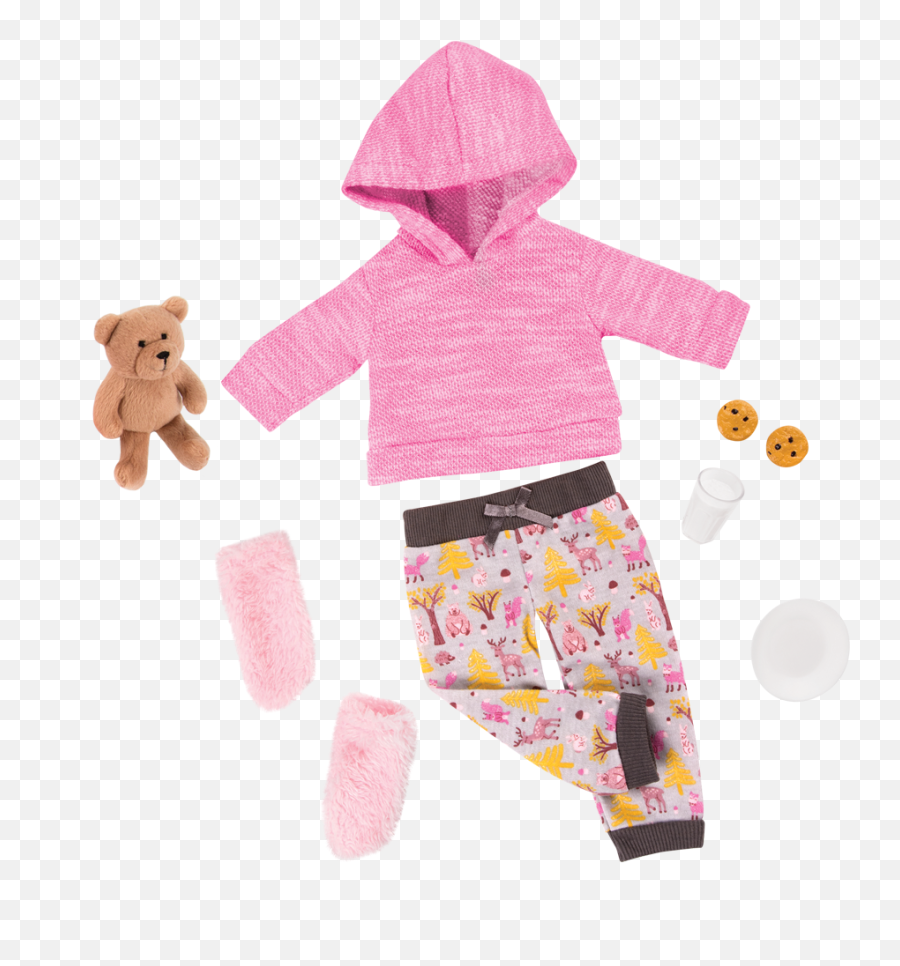 Bear Hugs Pajama Outfit For 18 - Inch Dolls Our Generation Emoji,Hugs & Kisses Emoji