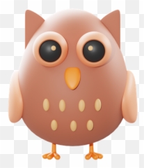 Premium Owl 3d Illustration Download In Png Obj Or Blend Format Emoji,Owl Emoji
