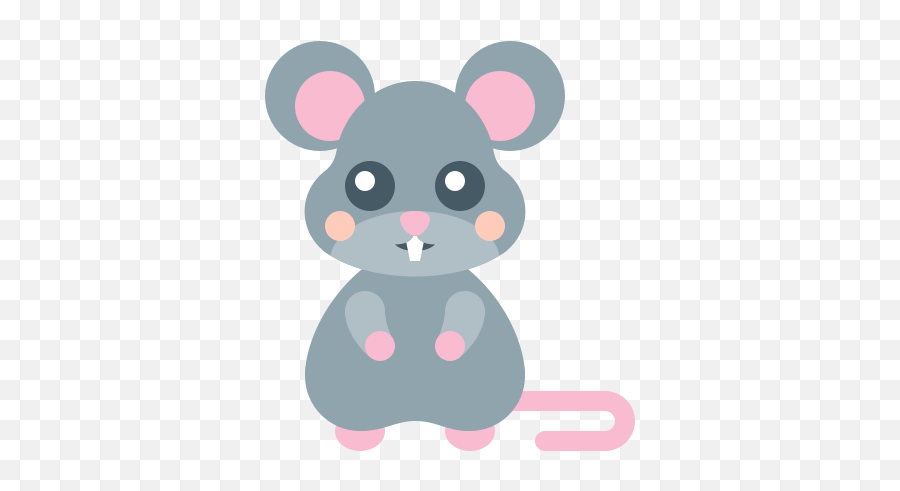 Cute Mouse Icon In Color Style Emoji,Rat Face Emoji