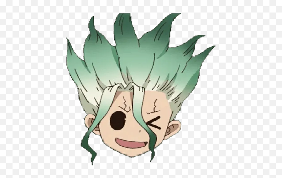 Senku Ishigamiu201d Stickers Set For Telegram Emoji,Atone Face Emoji\