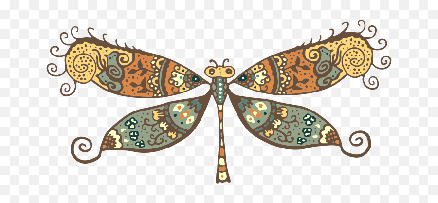 Dragonfly Mandala Zentangle Clipart - Reflexion Despues De La Tormenta Viene La Calma Emoji,Dragonfly Emoji