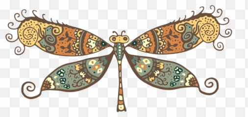 Dragonfly Mandala Zentangle Clipart - Reflexion Despues De La Tormenta Viene La Calma Emoji,Dragonfly Emoji