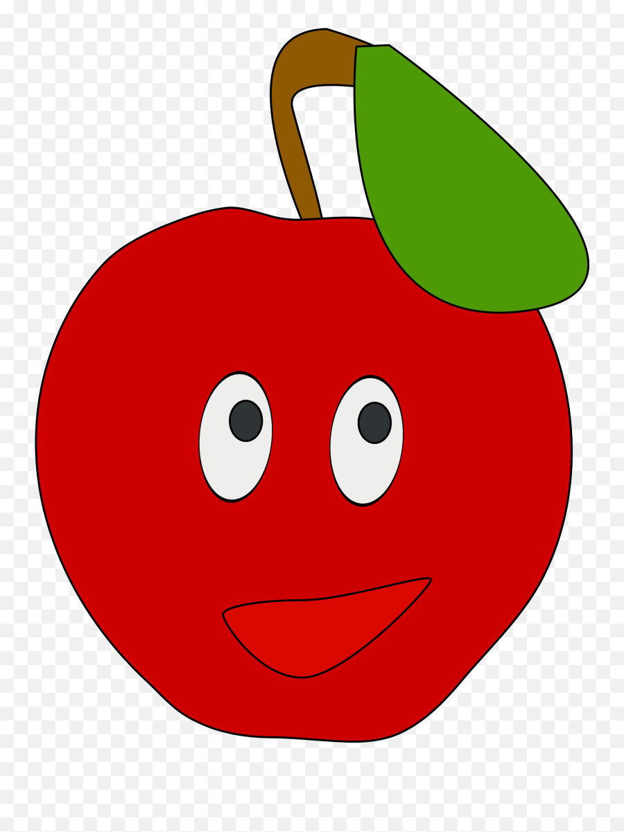 Emoji Clipart Fruit Emoji Fruit Transparent Free For - Apple Clip Art,Big Eyes Emoji