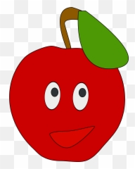 Emoji Clipart Fruit Emoji Fruit Transparent Free For - Apple Clip Art,Big Eyes Emoji