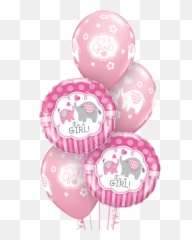Baby Girl Balloon Bunch - Baby Boy Balloons Emoji,Emoji Balloons Wholesale