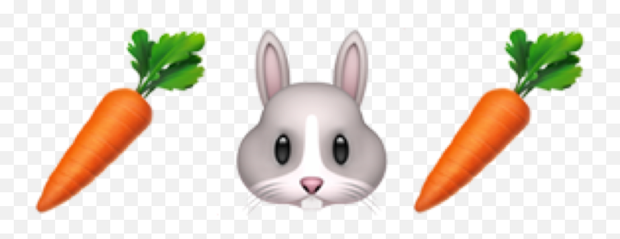 Carrot Emoji Sticker - Baby Carrot,Rabbit Emoji