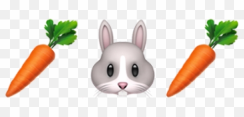 Carrot Emoji Sticker - Baby Carrot,Rabbit Emoji