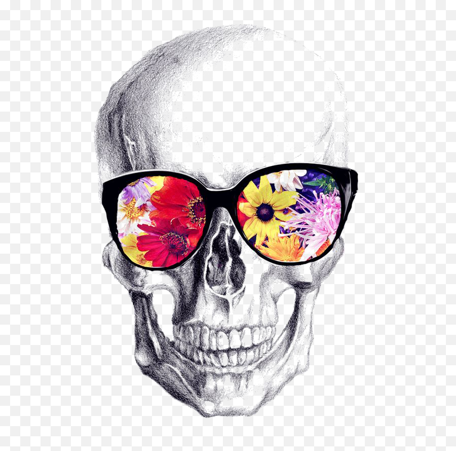 Download Calavera Art Drawing Skull Hd Image Free Png - Skull With Glasses Art Emoji,How To Draw A Chibi Skull Emoticon In Photoshop