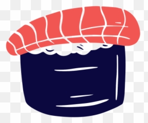 Salmon Sushi Duotone - Cat Sushi Png Sticker Emoji,Facebook Emoticon Nigiri