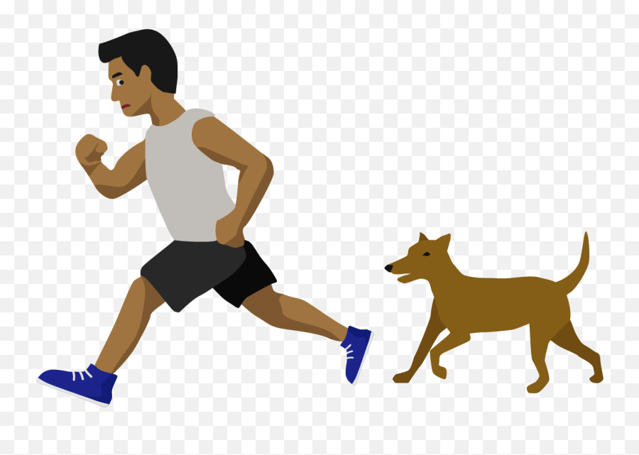 Brown Man Running Emoji - Emoji Of Man And Dog,Running Emoji Png