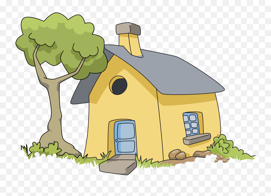 Yellow House And Tree Clipart - House And Tree Clipart Emoji,Little Yellow House Emoji