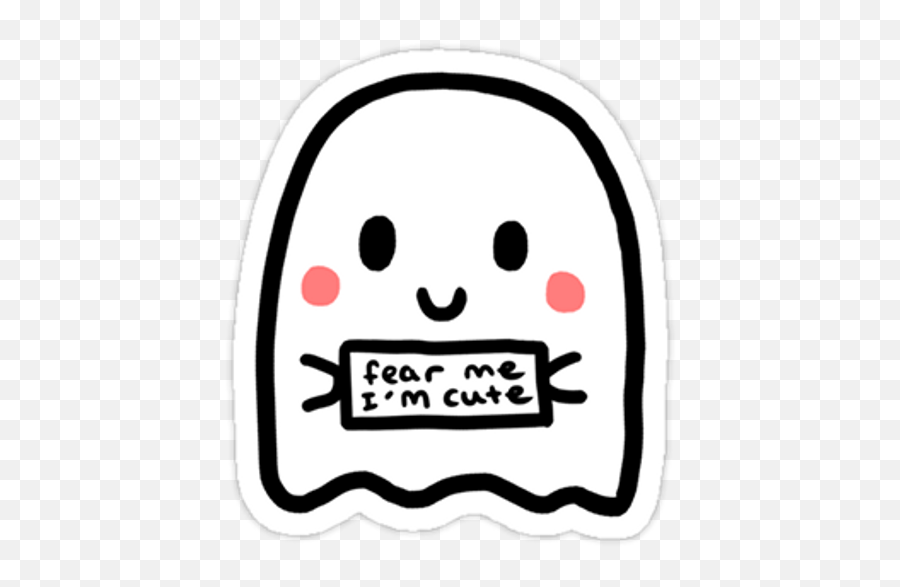 Kpop Stickers Tumblr Ezu Photo Mobile - Easy Cute Cartoon Ghost Emoji,