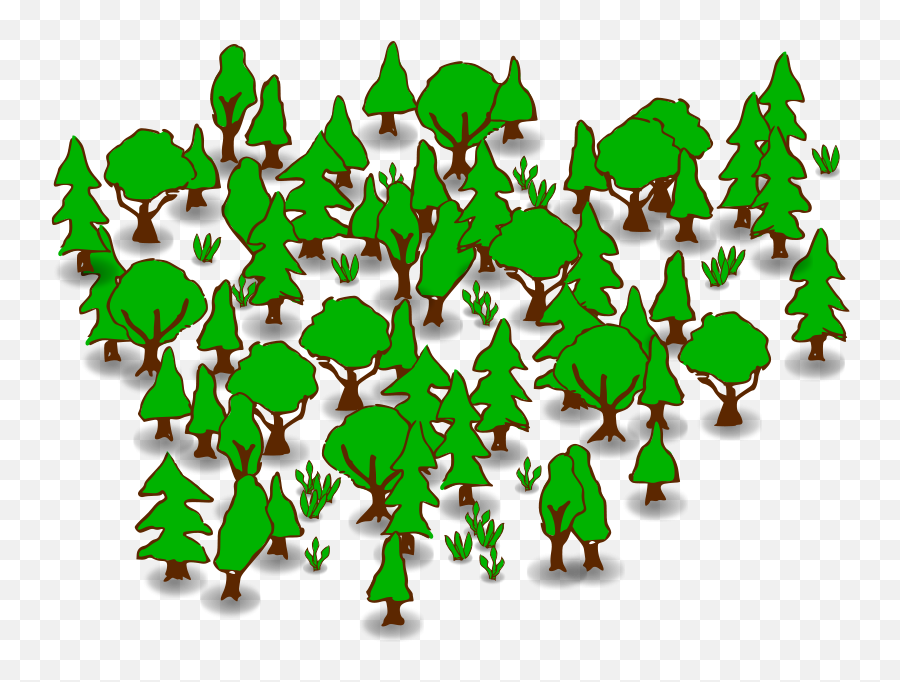 Cartoon Forest Birds Eye View - Forest Clipart Map Emoji,Plant, Emotions, Clipart