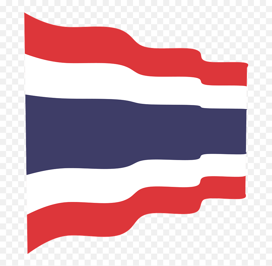 Thailand Wavy Flag Clipart - Vertical Emoji,Kazakhstan Flag Emoji