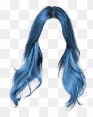 Blue Hair - Blue Woman Hair Png Emoji,Princess Emoji Curly Hair