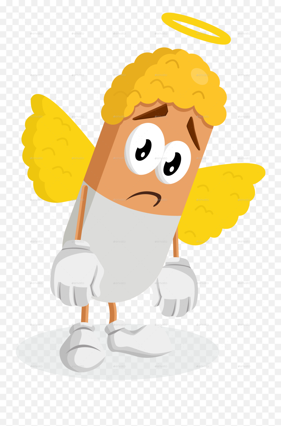 Angel Mascot By Artsawomateng Graphicriver - Sad Potato Images Cartoon Emoji,Mascot Mariah Emotions