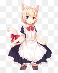 Download Hd Built With Love Catgirl - Anime Maiden Girl Png Love Girl Cute Anime Emoji,Cat Girl Emoji