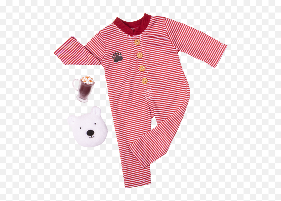 Bear - Ly Tired 18inch Doll Pajama Outfit Our Generation Emoji,Emoji 1 Piece Sleeper Pajamas