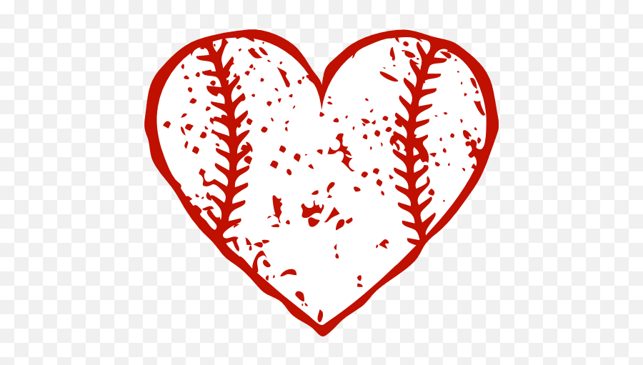 Distressed Heart Baseball Ball Sport Free Svg File Emoji,Baseball Emoji