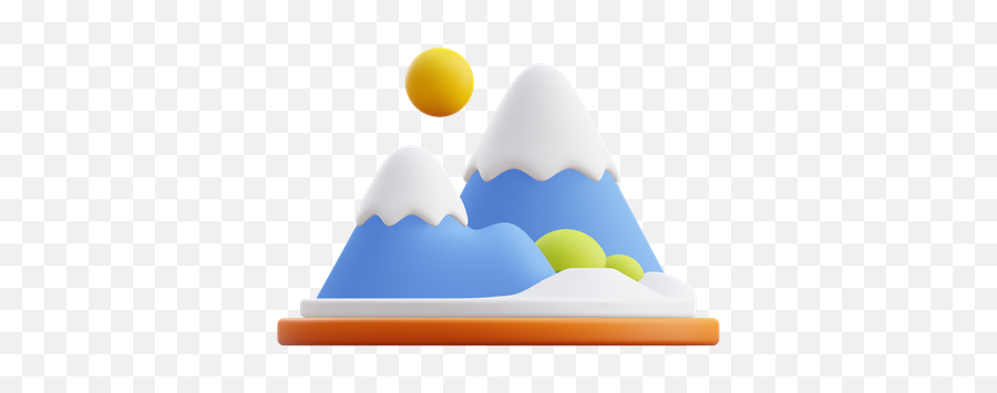 Mountain Icon - Download In Flat Style Emoji,Sunset Over Mountain Emoji