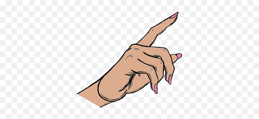 Via Giphy Giphy Pointing Hand Cute Gel Nails Emoji,Nail Polise Pale Hand Emoji